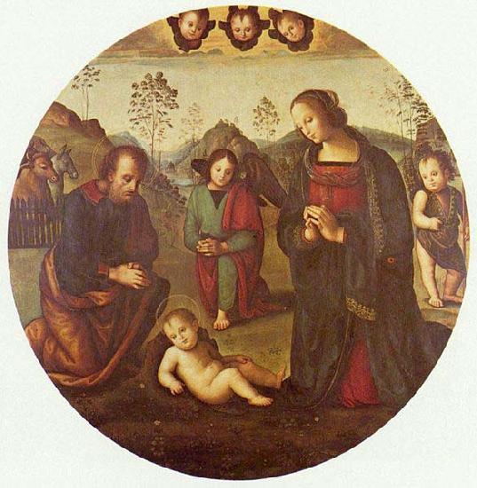 Pietro Perugino Christi Geburt, Tondo oil painting image